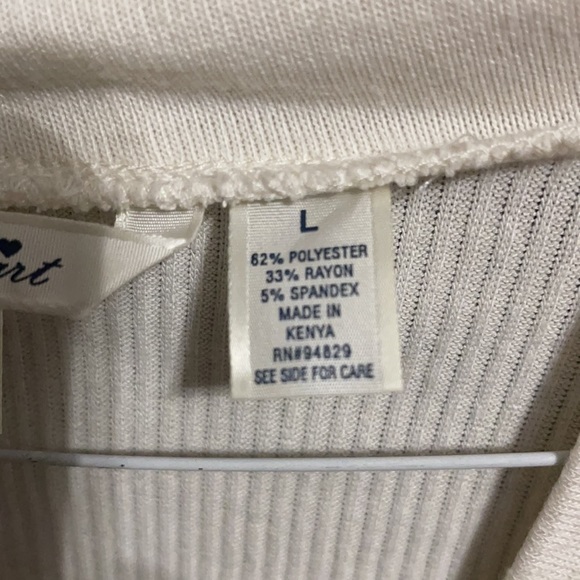 Cream short sleeve sweater top - Picture 3 of 3